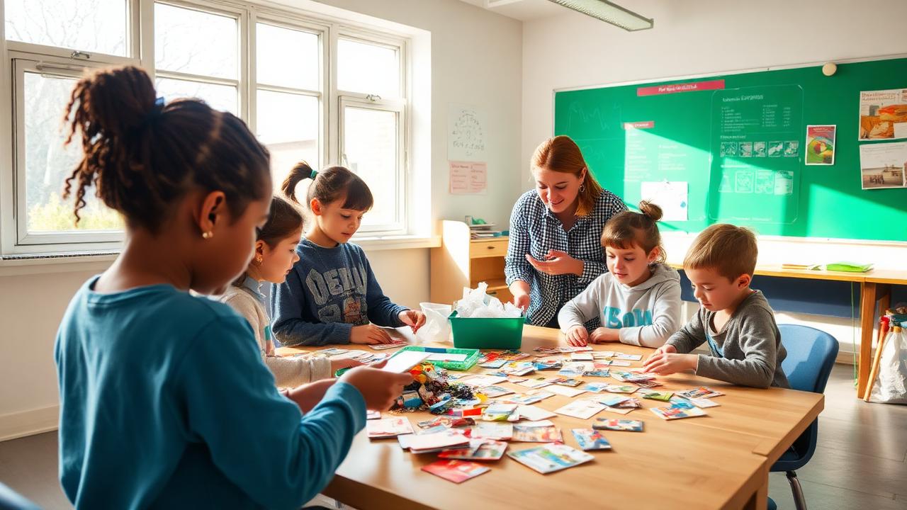 Obradoiro de educación ambiental nunha aula