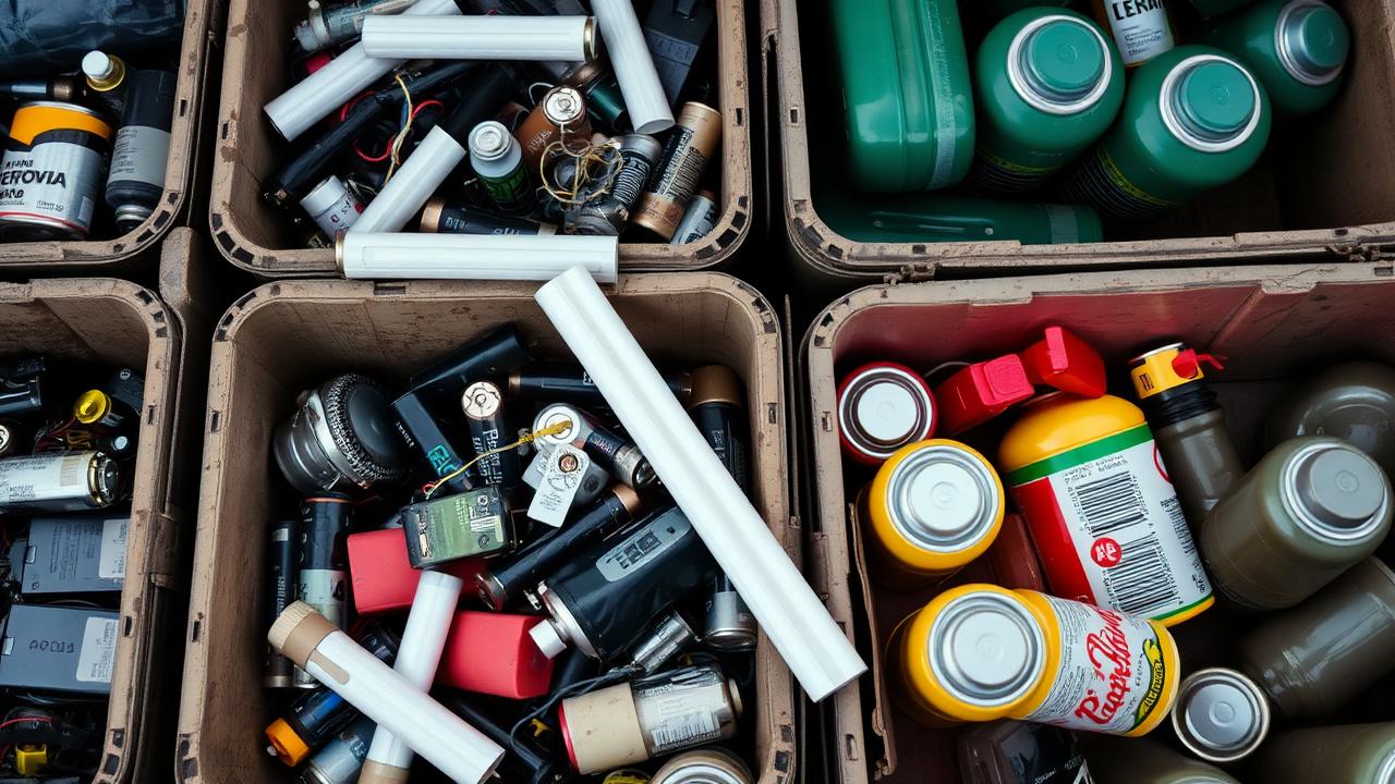 Caixas de recollida con pilas, pequenos aparellos e aceite usado